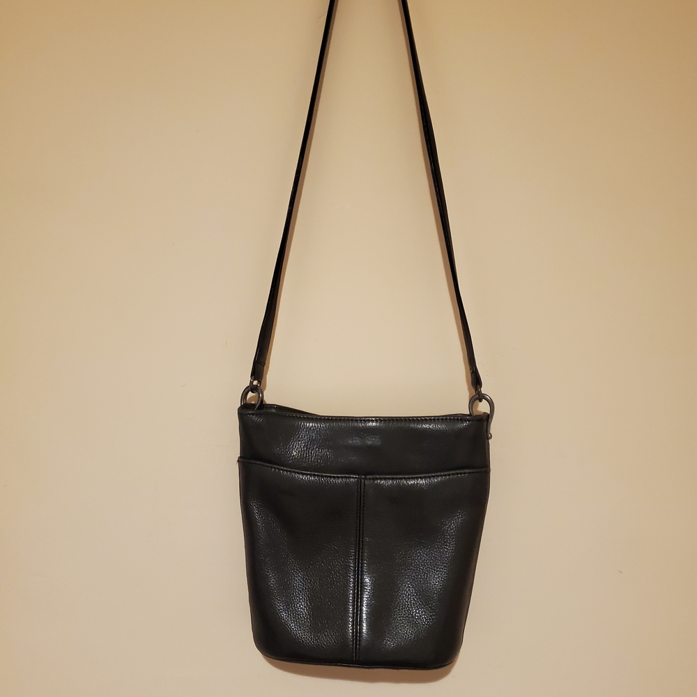 Fossil Black Leather Crossbody Women Purse